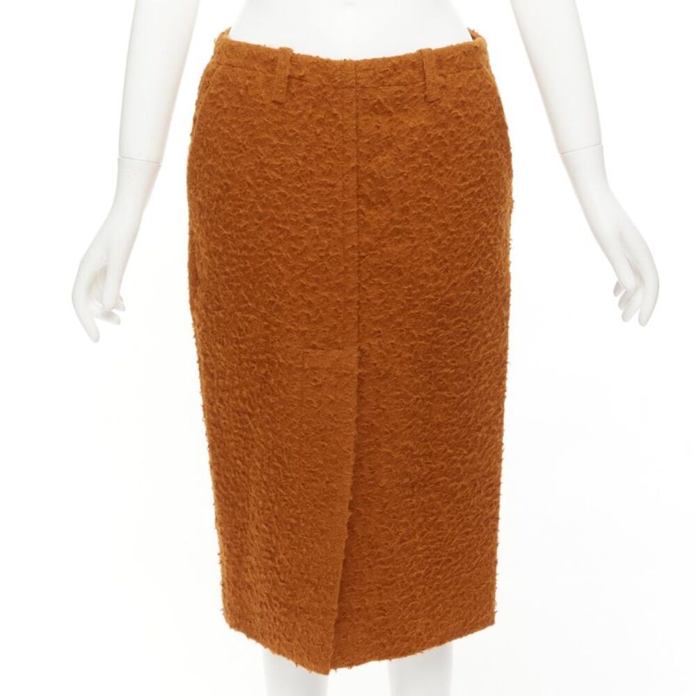 Marni Alpaca Silk Front Slit Pencil Skirt